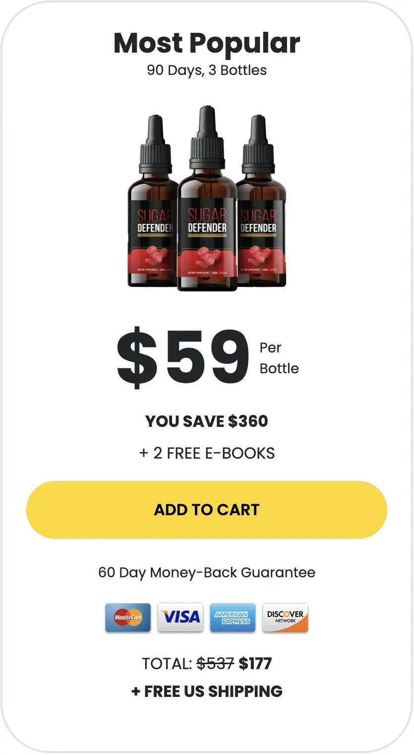 Sugardefender three bottles order